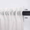 thumbnail image 5 of Beige Ombre Valance Curtains for Kitchen/Living Room/Bathroom/Bedroom Window, Rod Pocket Small Topper Half Short Window Curtains Voile Sheer Scarf, White Gradient Modern Abstract Art 42"x18", 5 of 8