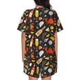 thumbnail image 6 of Fotbe Seafood And Drinks Print Pajama Set for Women 2 Piece Loungewear Short Sleeve Tops and Shorts Set Soft Sleepwear-Large, 6 of 7