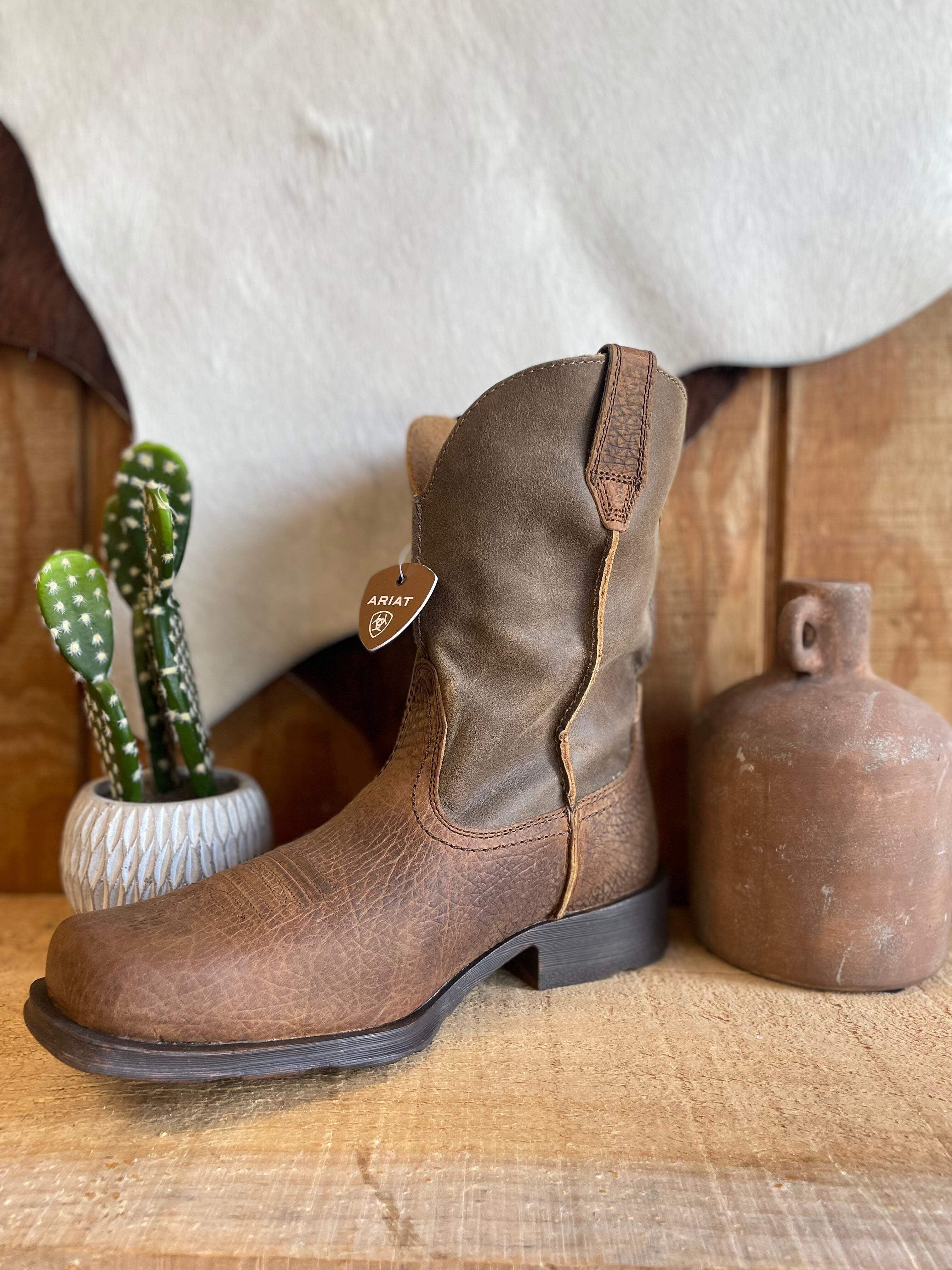 ARIAT mens Rambler Western Boot, Earth/Brown Bomber  display picture 3