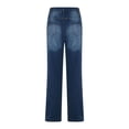 thumbnail image 6 of ClodeEU Women's High Waisted Straight Leg Jeans,Casual Stretch Slim Denim Pants Dark Blue,Womens Plus XXL, 6 of 8