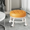 thumbnail image 4 of Wheeled Low Stool with Wheels Multifunctional Shoe & Seamstress Stool Compact 25x25x22cm Orange,Gray,White,Blue,Coffee,Green Home & Office Use, 4 of 8