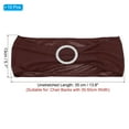 thumbnail image 2 of Uxcell 14"x5" Stretch Chair Sashes Bows Chair Bands Sashes with Buckle Slider Dark Brown 10 Pack, 2 of 5