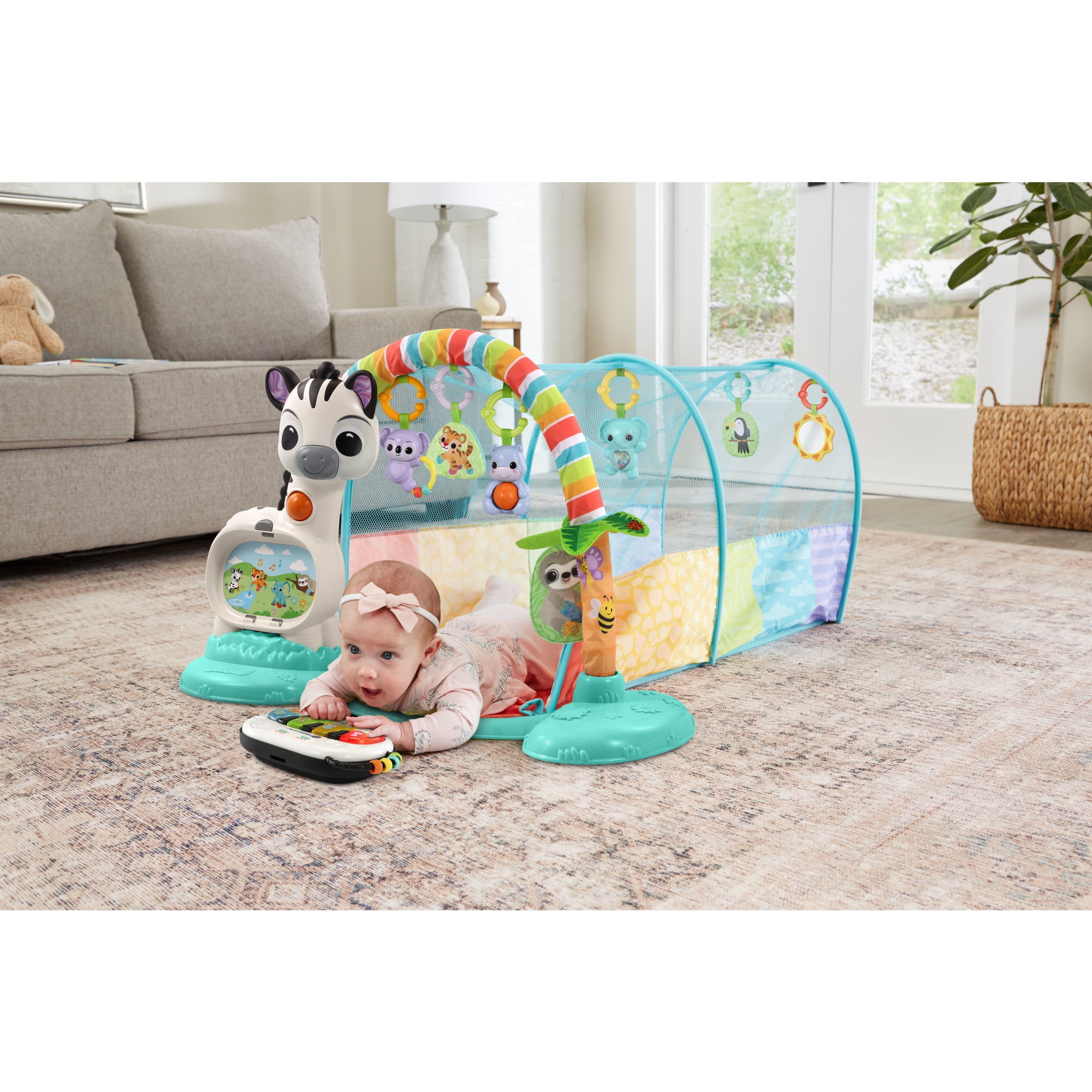 VTech Baby 6-in-1 Tunnel of Fun Plush, Plastic with Accessories, Baby and Toddler Toys