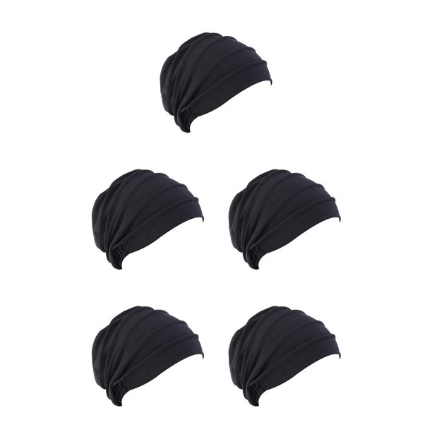 Minnieouse Beanie Hat Multi-uso Simple Elegante Apariencia exquisita Gorros para dormir Sombreros Suministros Regalos de cumpleaños negro negro 5piezas Minnieouse CBP252974