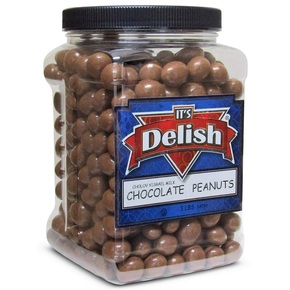Gourmet Milk Chocolate Covered Peanuts by Its Delish 3LBS Jumbo
