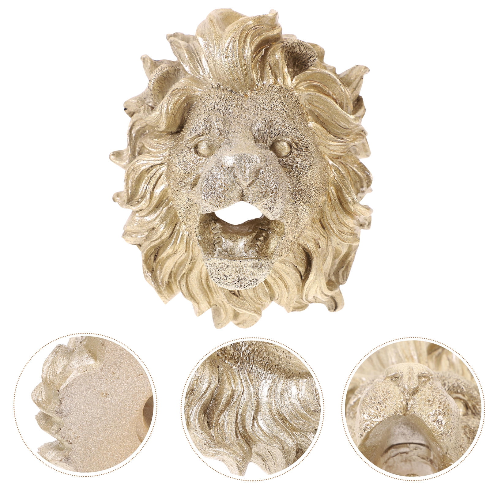 BESTOYARD Resin Lion Head Fountain Nozzle Wall Hanging Fountain Sprayer for Yard Pond Decoration