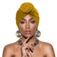 thumbnail image 2 of Headbands for Women Ripped Stretchy Turban Hijab Cap Chemo Daily Head Wrap Bandanas for Women Gold, 2 of 6