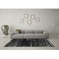 thumbnail image 3 of Ahgly Company Indoor Round Abstract Gray Modern Area Rugs, 3' Round, 3 of 4