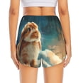 thumbnail image 3 of Picia Starry Sky Cloud Cute Rabbit Pattern Women's 2 in 1 Athletic Running Shorts High Waisted Workout Casual Gym Sweat Shorts with Comfy Liner Zipper Pockets-XX-Large, 3 of 9