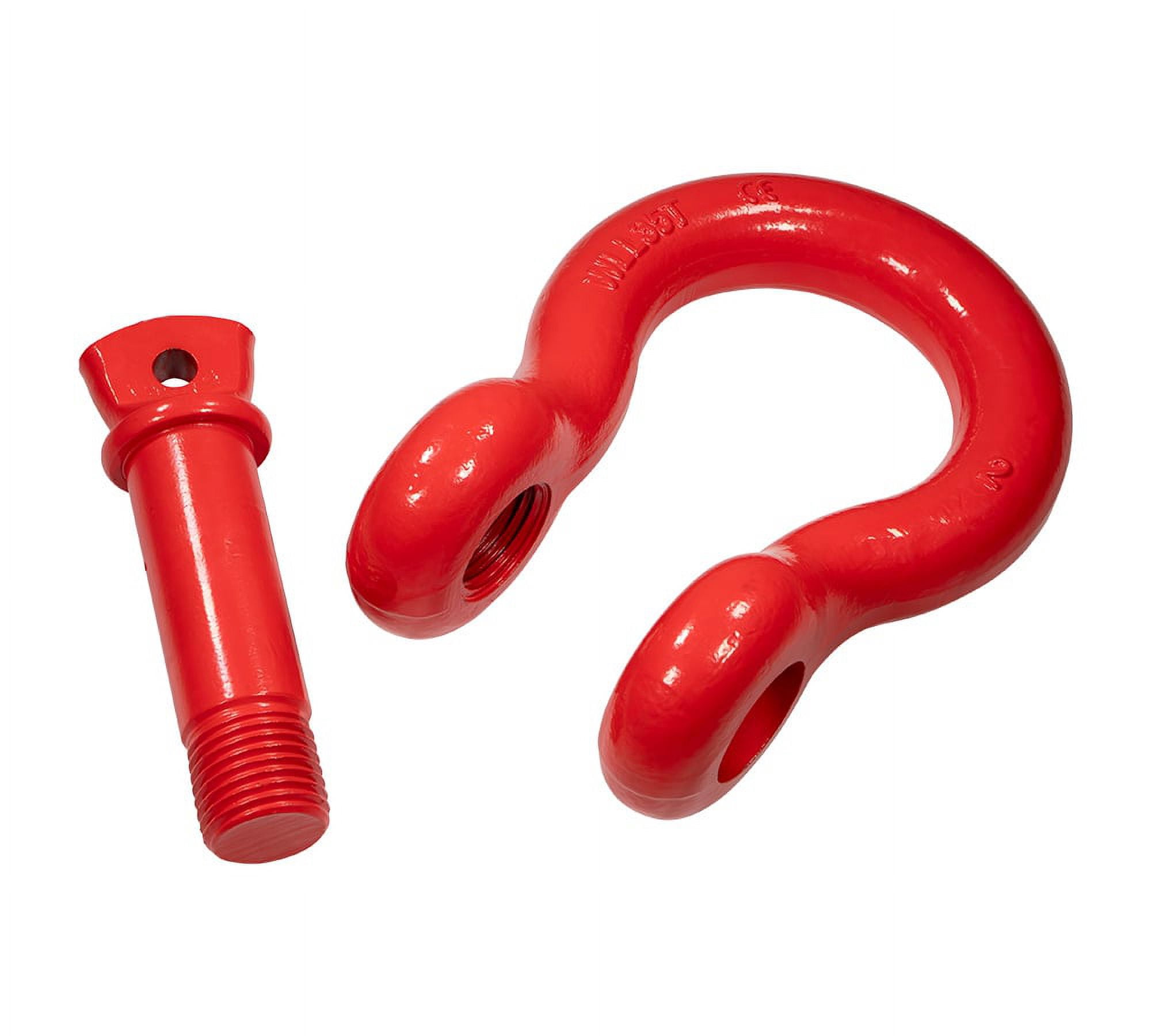 2" Anchor Shackle Forged Carbon Steel w/ Alloy Screw Pin Load Limit # 35 Tons (70,000 lbs) | Double Rust Protection Heavy Duty D Ring Shackle for Towing, Rigging & Vehicle Recovery