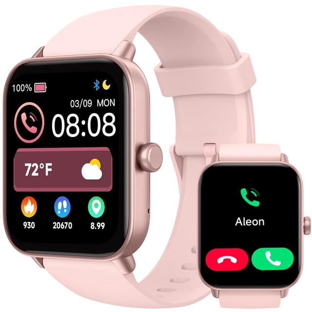 Reloj inteligente TOOBUR Alexa integrado para mujer IP68 rosa