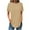 Khaki, variant on Admvng Womens Tops Fashion Sold Short Sleeves Blouse Round Neck Casual S-3XL