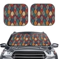 thumbnail image 2 of Saiise Autumn Leaves for Foldable Car Sun Shades (2-Pack) Offer Sun Protection with an Easy-fold Design for Convenient Windshield Shading-Small, 2 of 6