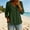 Army Green, variant on Womens Linen Blend Button Down Blouse V-Neck Empire Waist Casual Flowy Top Army Green,Size XL