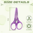 thumbnail image 2 of FACEGA 2Pcs Scissors All Purpose,Straight Handle 3.5" Teacher Scissors,With Protective Cover Office Scissors,Purple, 2 of 7