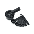 thumbnail image 2 of Juego de 5 tazas y cucharas medidoras (11 piezas/juego), cucharas medidoras de plástico apilables para ingredientes secos y líquidos, 2 of 8