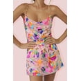 thumbnail image 1 of SAYOO Vestido corto informal con tirantes y cadena para mujer, con cuello en V, sin espalda, con lentejuelas SAYOO  Casual, 1 of 9