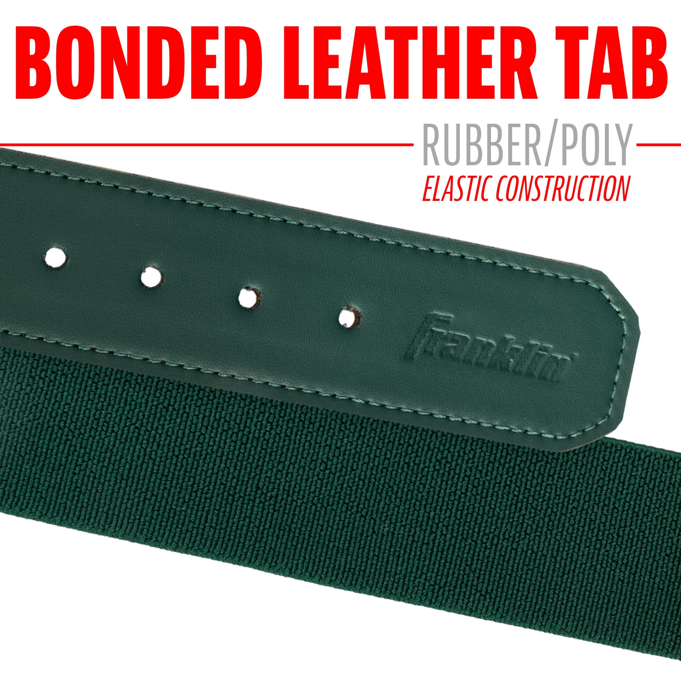 Franklin Sports MLB Adult Baseball Belt, Forest Green, One Size