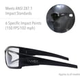 thumbnail image 4 of Uvex Hypershock™ Sunwear-Style Series Safety Eyewear with Clear Ice Frame, Blue Mirror Lens, Hardcoat (S2975), 4 of 6