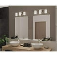thumbnail image 2 of Replay Collection 3-Light Etched White Glass Modern Bath Vanity Light Brushed Nickel, 2 of 4