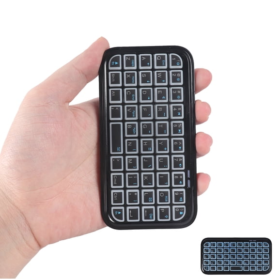 PloutoRich Wireless Bluetooth Keyboard Ultra Slim Silent Mini Wireless Keyboard Rechargeable Portable Pocket Keyboard Handheld 49 Keys Cordless Keyboard for iPhone iPad Android Laptop Windows Mac