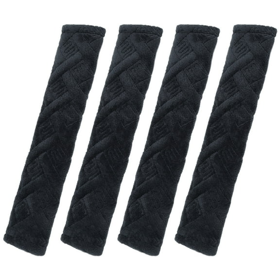 Unique Bargains 4 Pcs Car Seat Belt Pads Cover Backpack Seatbelt Shoulder Pad for Adult, Black