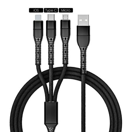 Xiangyi 3in1 USB Cable 6A Fast Charging for Huawei Mate 40 Pro Quick Charge