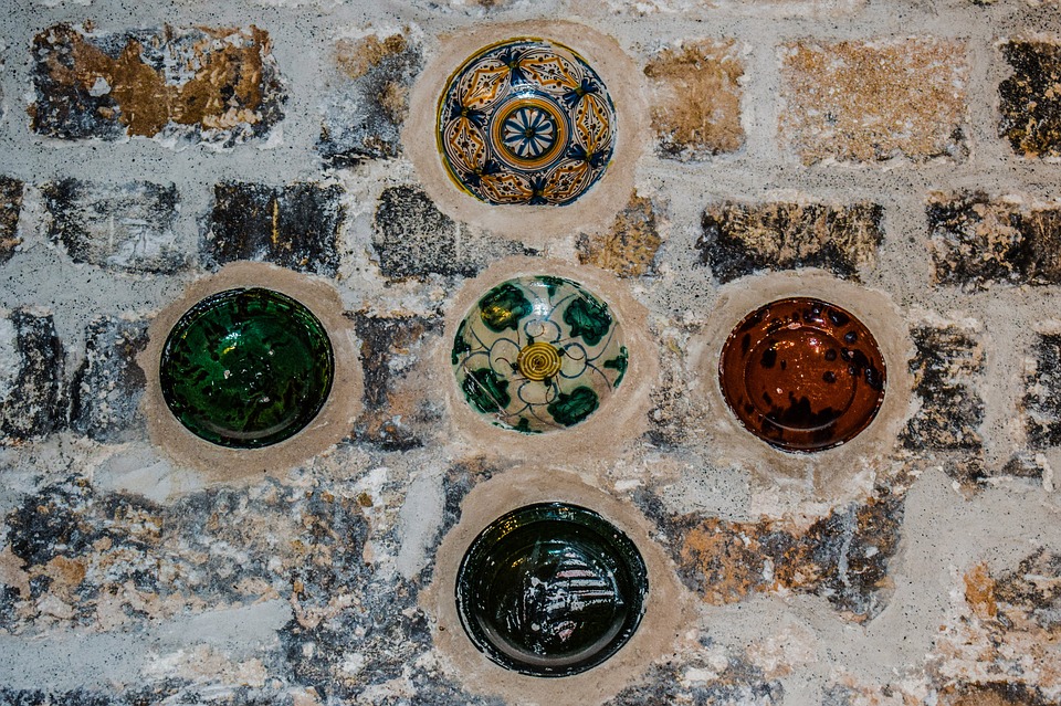 Decorative Stone Plates Built In A Wall Wall 12 Inch By 18 Inch