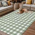 thumbnail image 2 of Fsddascl Sage Green Buffalo Plaid Outdoor Rug for Patio/Deck, Non-Slip Large Area Rug 4 x 6 Ft, Farmhouse Green White Checkered Indoor Outdoor Rugs Washable Area Rugs, Reversible Camping Rug Carpet, 2 of 5