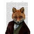 thumbnail image 2 of Fab Funky 12x14 Gold Ornate Wood Framed with Double Matting Museum Art Print Titled - Fox Portrait 2, 2 of 4