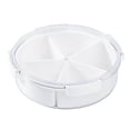 thumbnail image 1 of Matsuzay Bandeja para servir aperitivos de cuatro compartimentos de fruta transparente Recipiente de almacenamiento de dulces de plástico multiusos Mostrada Blanco No.02 Matsuzay HA028041-02, 1 of 6