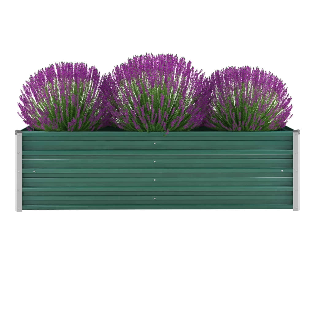 Raised Garden Bed, Outdoor Metal Above Ground Planter Box for Vegetables Flowers, Green Raised Garden Bed, Outdoor Metal Above Ground Planter Box for Vegetables Flowers, Green