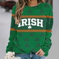thumbnail image 4 of Tops para las Mujeres de Moda Otoño Impreso Suelto Cuello Redondo Suéter de Manga Larga Tops de Trabajo Casual para las Mujeres Blusa Del Día de San Patricio, 4 of 7