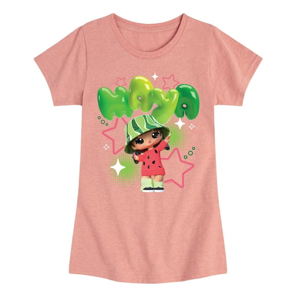 Yummiland - Maya Watermelon Y2K - Toddler And Youth Girls Fitted Short Sleeve Graphic T-shirt