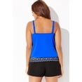 thumbnail image 2 of Swimsuits for All Loop Strap Blouson Tankini Set With Cargo Short, 2 of 5