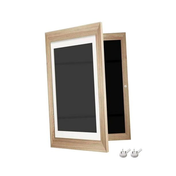 Marco de arte para niños Marco de fotos Resistente a roturas Apertura frontal intercambiable Color madera M