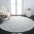 thumbnail image 2 of SAFAVIEH August Lennox Solid Shag Area Rug, Light Grey, 6'7" x 6'7" Round, 2 of 8