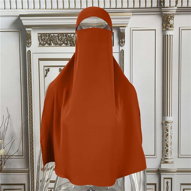 Chapeau Chapeau Solide Décontracté pour Femmes Couvre-Cheveux Bandeau Musulman Turban Long pour Femmes Rouge