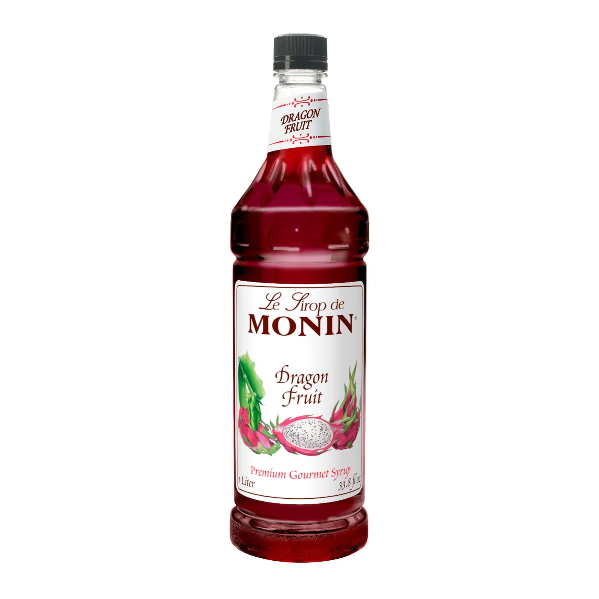 Monini Dragon Fruit Syrup, 1 Liter, Exotic Flavor, Made with Pure