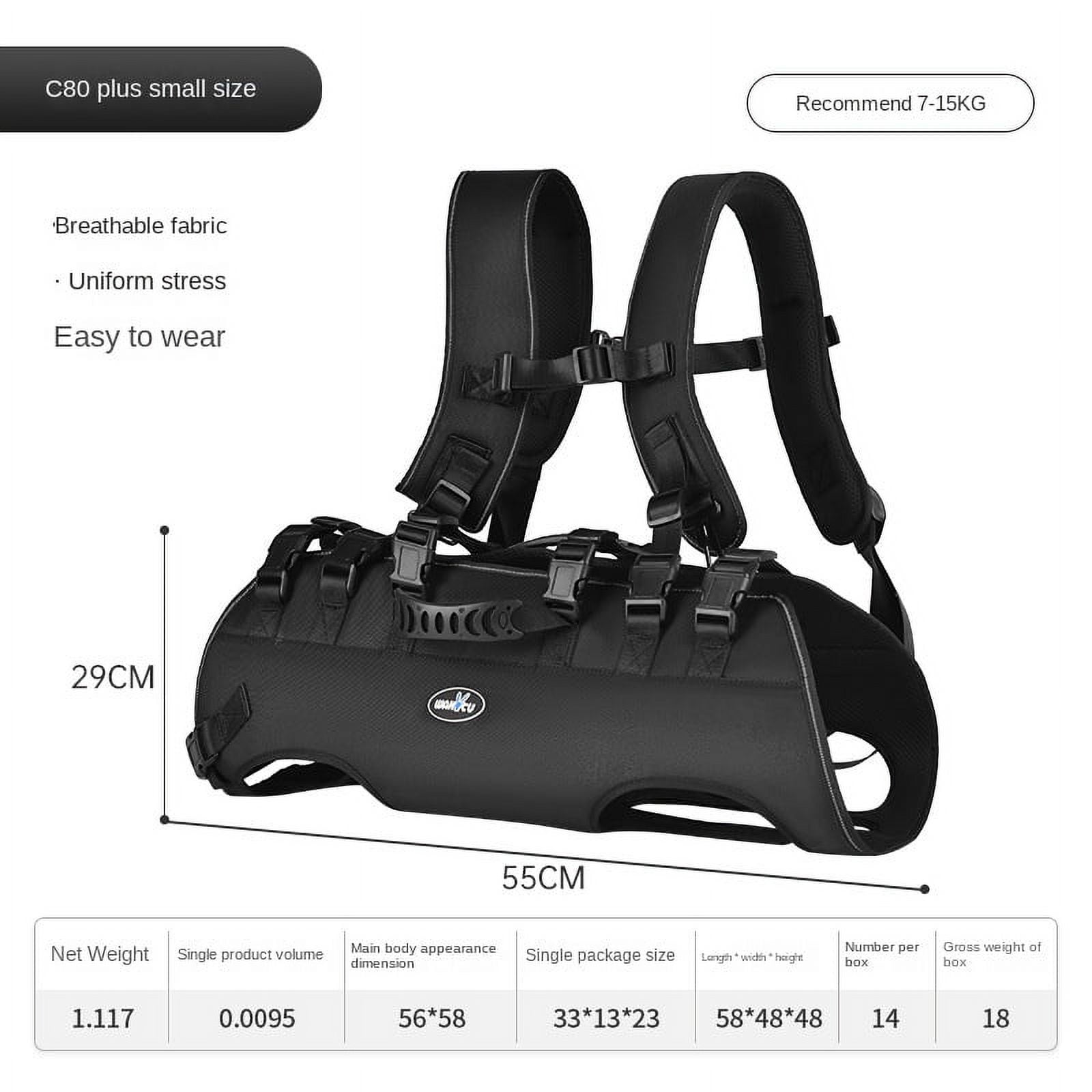 Hands-Free Pet Carrier: Wakytu C80 Pet Carrier: Convenient and Stylish Dog Backpack for Everyday Use and Outdoor Adventures