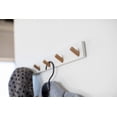 thumbnail image 5 of Yamazaki Home Wall-Mounted Coat Rack, White, Steel + Wood, Supports 13.2 pounds, 5 of 6