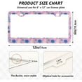 thumbnail image 2 of Pink Flower & Leaf License Plate Frame, Decorative Aluminum Car Tag Frames, 2 Pack Universal Car License Plate Covers with 2 Holes and Screws, 2 of 7