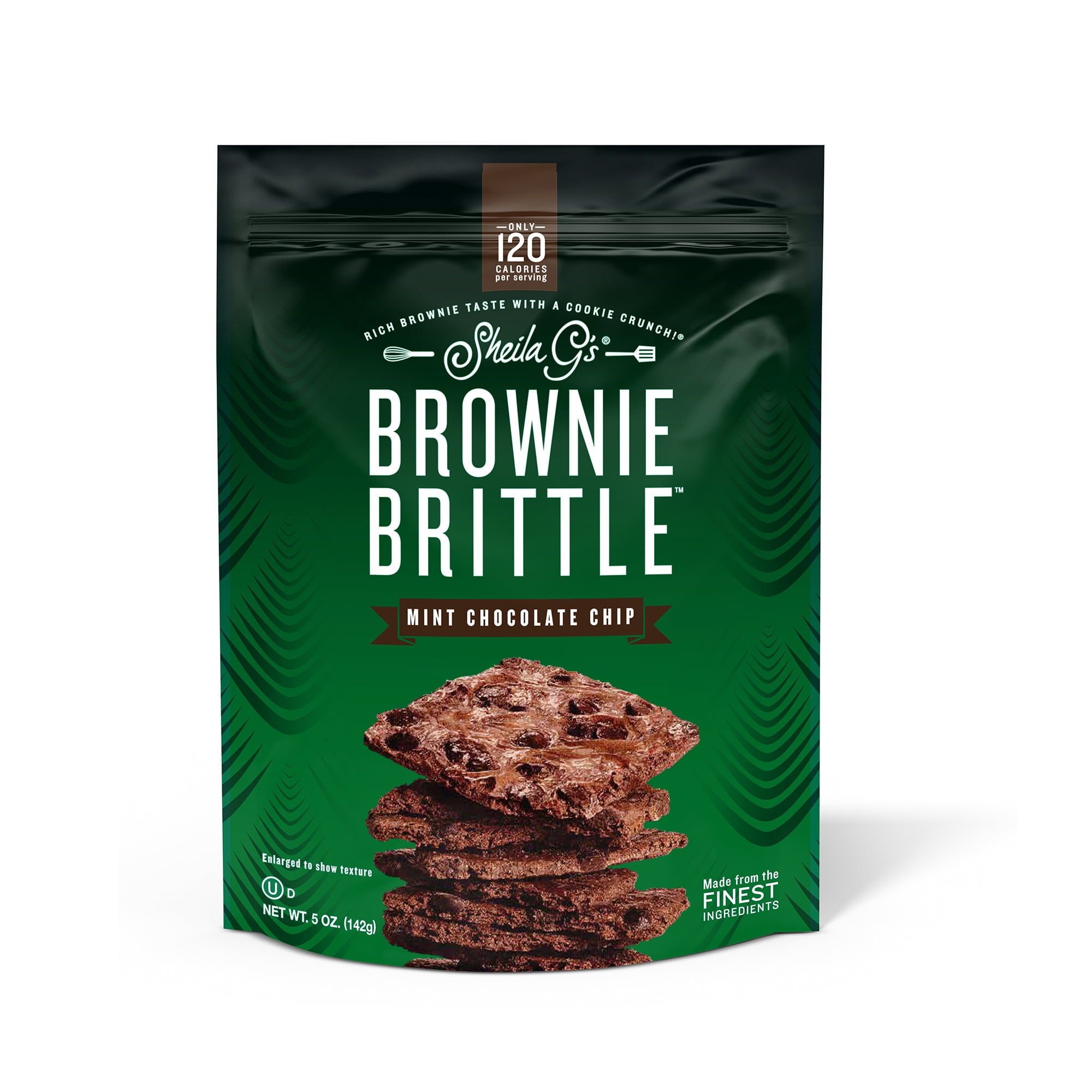 Sheila G's Brownie Brittle Mint Chocolate Chip Cookie Snack Thins, 5oz ...