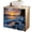 Blue, variant on Beach Reef Cabinet Curtains 35"W x 35"L, Beach Sunset Ocean Waves Natural Scenery Sink Skirt for Bathroom Vanity Kitchen Self Adhesive, Dust-Proof Privacy Curtain for Shelves Closet Laundry Pantry