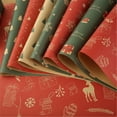thumbnail image 5 of ERTZAE Kraft Christmas Wrapping Paper,Festive Element Pattern,Birthday Holiday Gift Cover,Xmas Gift Packaging,Premium Kraft Paper,Celebration Wrapping Sheet,Festive Holiday Wrap,Party Gift Paper, 5 of 9