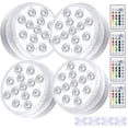 thumbnail image 1 of Submersible Led Light, 4 Pack Waterproof Led Lights With Remote Control Rgb Color Changing Pond Lighting Decoration For Vase Base, Swimming Pool, 1 of 5