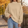 thumbnail image 5 of Enjoytime Women's Mock Neck Sweatshirt Long Sleeve Side Slit Pullover Top Fall Winter Loose Trendy Casual Sweatshirts, 5 of 8