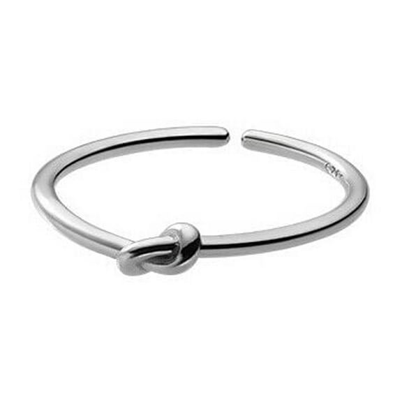 US 14K Gold Or S925 Silver Plated Double Line Adjustable Ring Color-Proof Ring