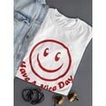 thumbnail image 3 of Plastic Bag Happy Face Nice Day Women T-Shirt, Female Medium, 3 of 4