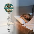 thumbnail image 4 of Non-Ticking Sweep Movement Wall Clock Battery Operated Analog Wall Clocks Decorative for Bedroom-Gold Anchor Dots Stripes Printed Style(16inch), 4 of 4
